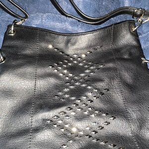 Jessica Simpson Black Studded long handle Purse